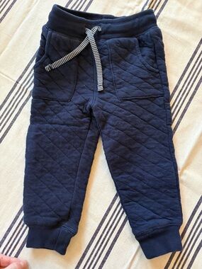 Cat & Jack Navy Quilted Joggers with Drawstring